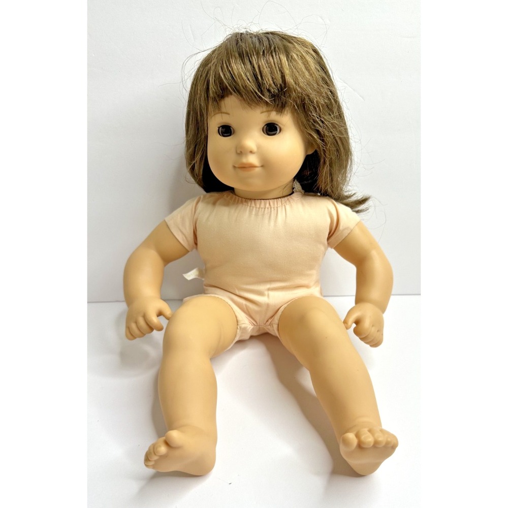 American Girl bitty baby Twin doll Brunette Hair Brown Eyes 2014 Open Shut eyes
